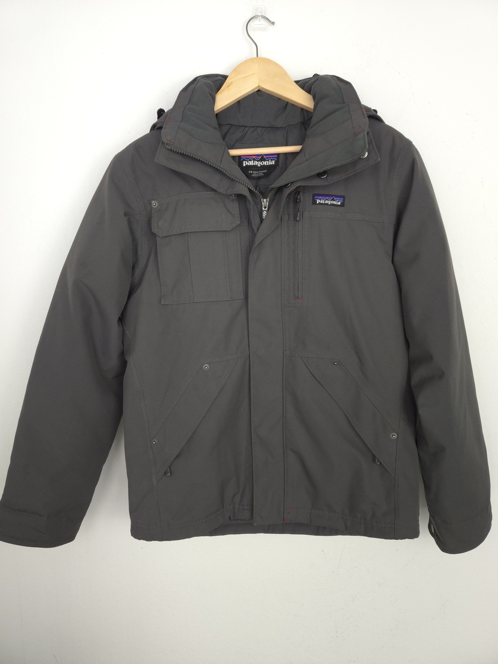 Patagonia Wanaka Down Jacket Gray Waterproof Hooded Puffer Parka Coat Men XS